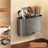 Detachable Hanging Chopsticks Cage with Water Tray Kitchen Utensil Holder  Chopstick Drain Box