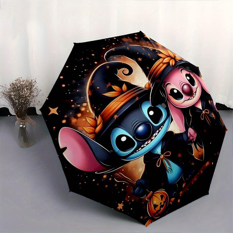 Halloween Witches Themed Automatic Opening and Closing Folding Umbrella, 8-rib Windproof, Compact Travel Design, Suitable for All Occasion |