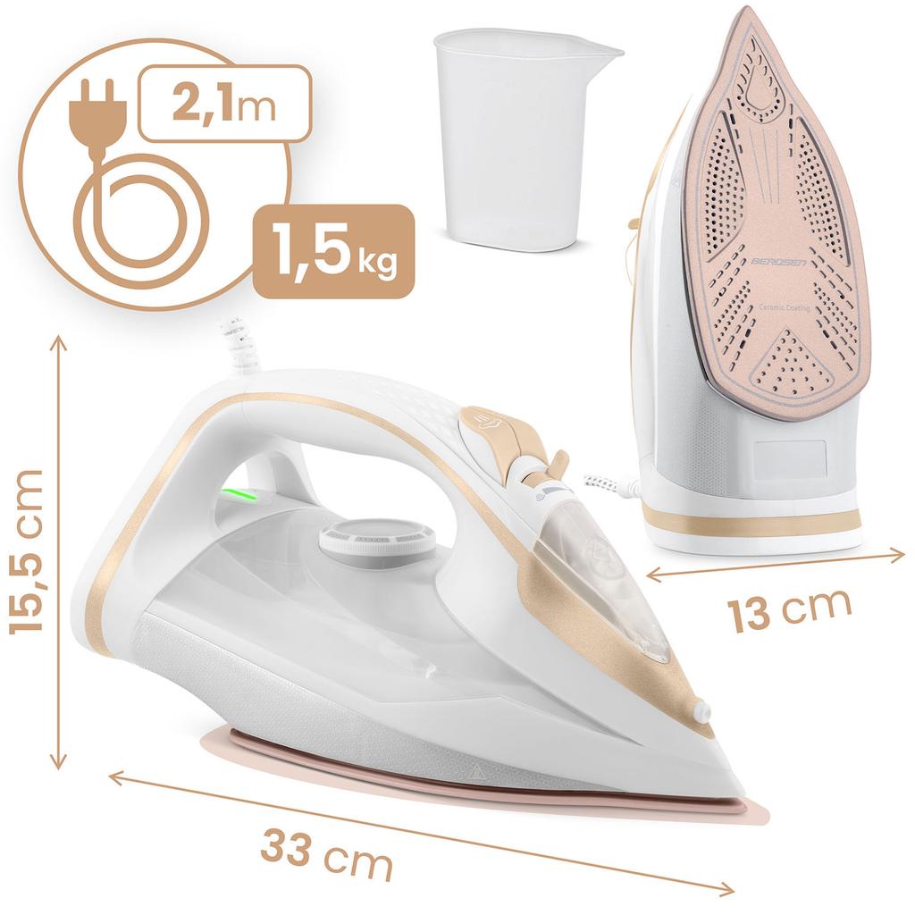 Żelazko Parowe 3000W Berdsen Bd-330 Ceramiczna Powłoka Praca W Pionie