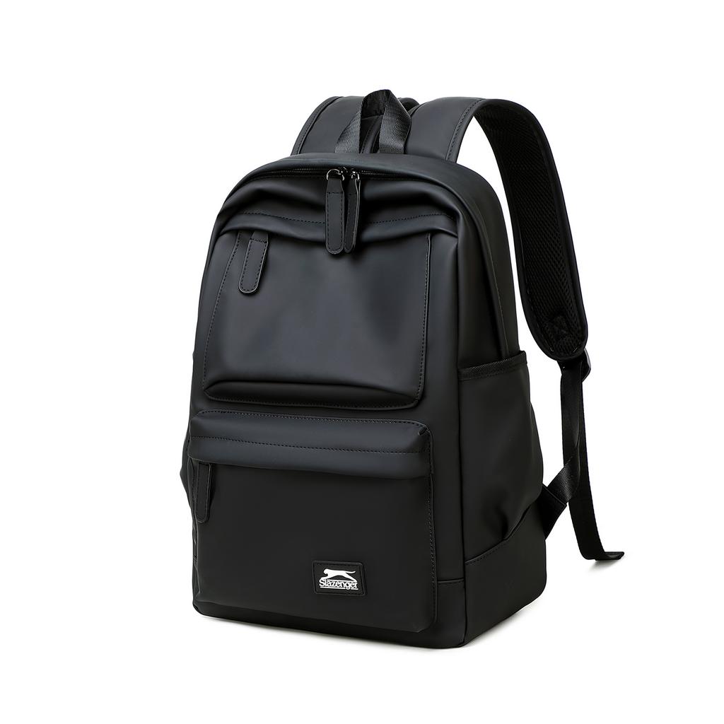 New Slazenger PU Travel Bags Backpack Unisex Obsidian Black/Maillard Style Brown SLA1838-X