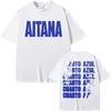 2026 Singer Aitana Azul Album Tour Graphic Unisex Women Harajuku Hip Hop Vintage Tshirt Ops High Quality Cotton Tshirts