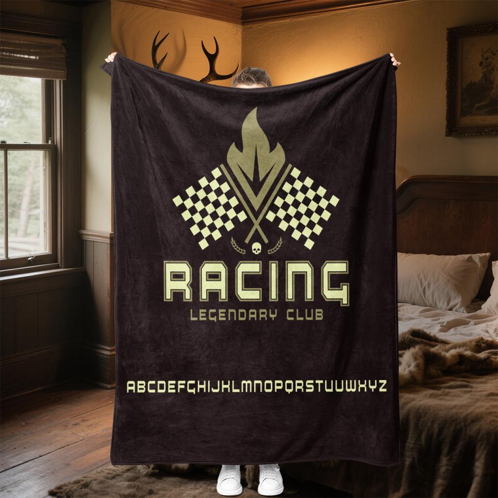 1PC racing Blanket Soft Comfortable All Seasons Suitable Sofa Office Travel Home Use Makes Great Gift