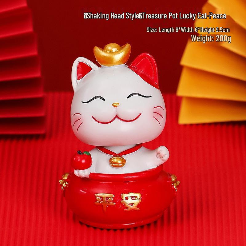 Lucky Cat Resin Mobile Holder - Cute Office Desktop Decoration Gift