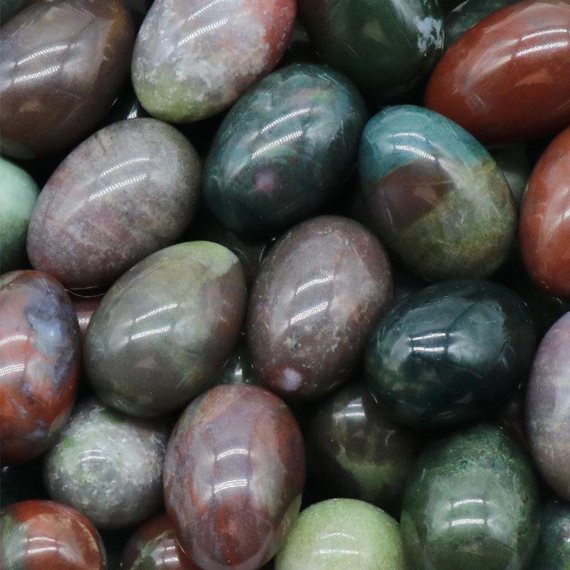 30mm Purple Pink Agate Crystal Egg Shaped Stone