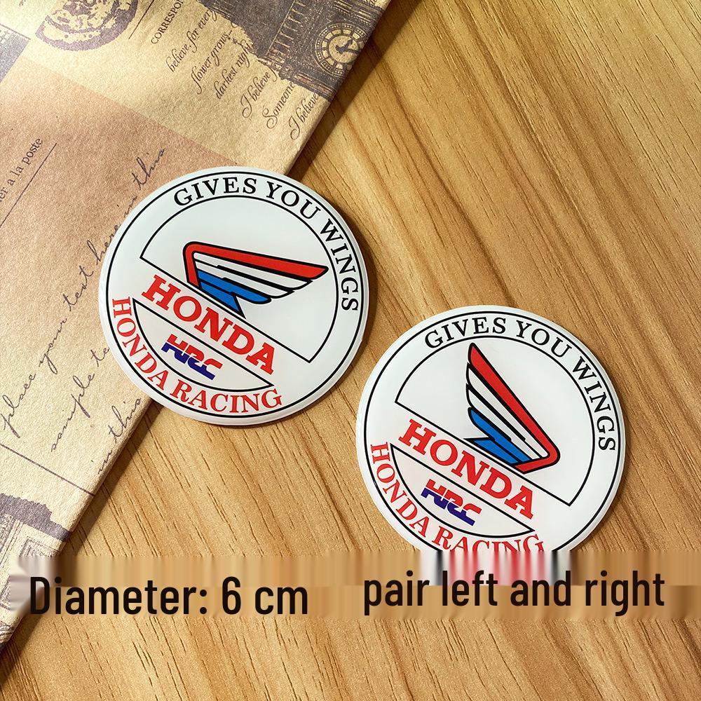 Autocollant Métal Logo Gravé au Laser Réservoir de Carburant Moto Honda