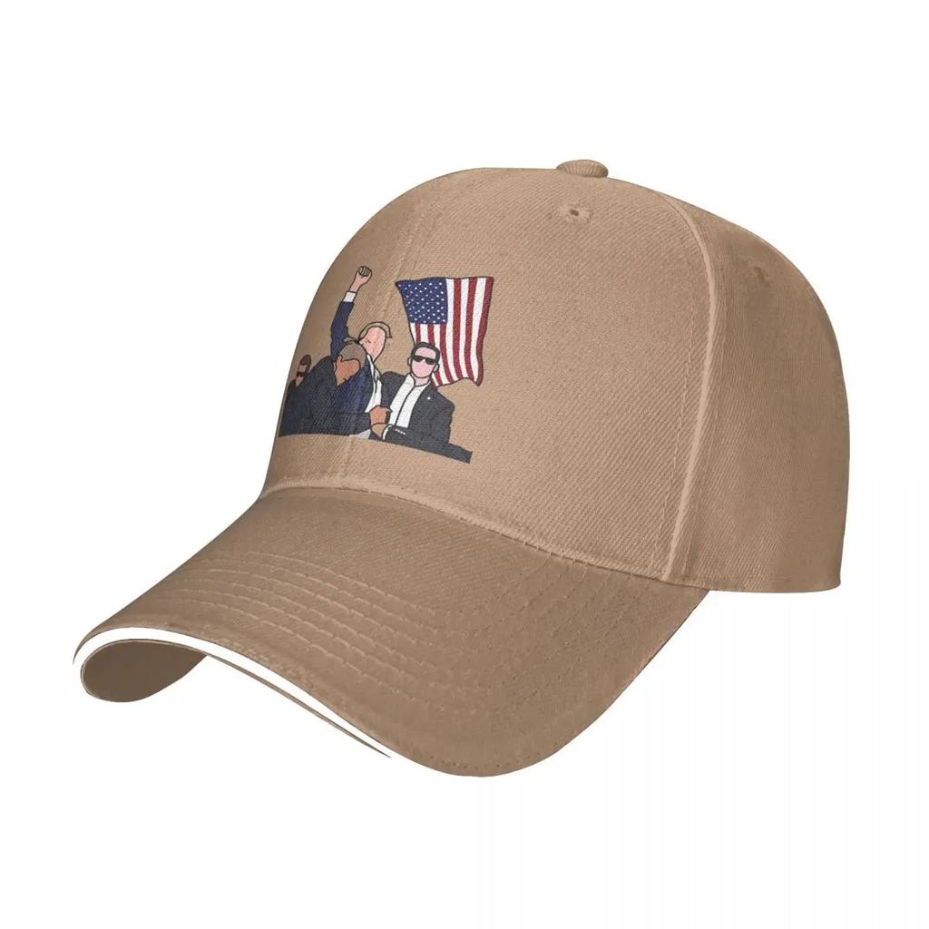 Trump Fight Election Rally Baseball Cap Fashion Assassination Attempt Sandwich Hats Men Women Adjustable Dad Hat Workouts
