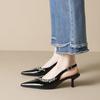 Baotou Rhinestone Sandals Women's Back Empty New Summer Beautiful Fine Heel High Heel Women's Shoes