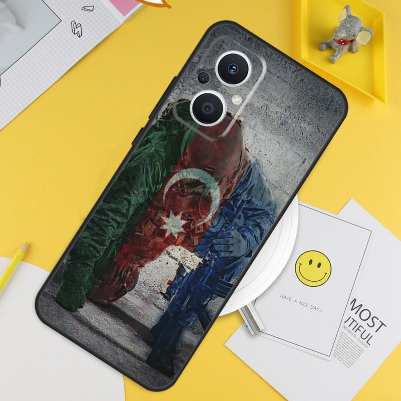 Azerbaijan Flag For OPPO Reno 8T 11F 12F 13F 14F 7 8 Lite 10 11 12 13 14 Pro OPPO Find X9 X8 X5 X6 Pro Case