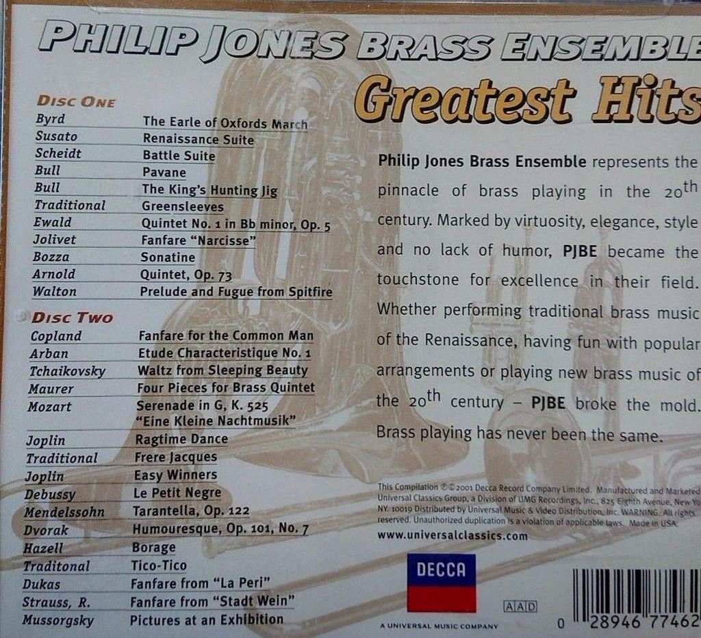 [USED] 5/5 deleted Philip Jones Brass Ensemble Greatest Hits