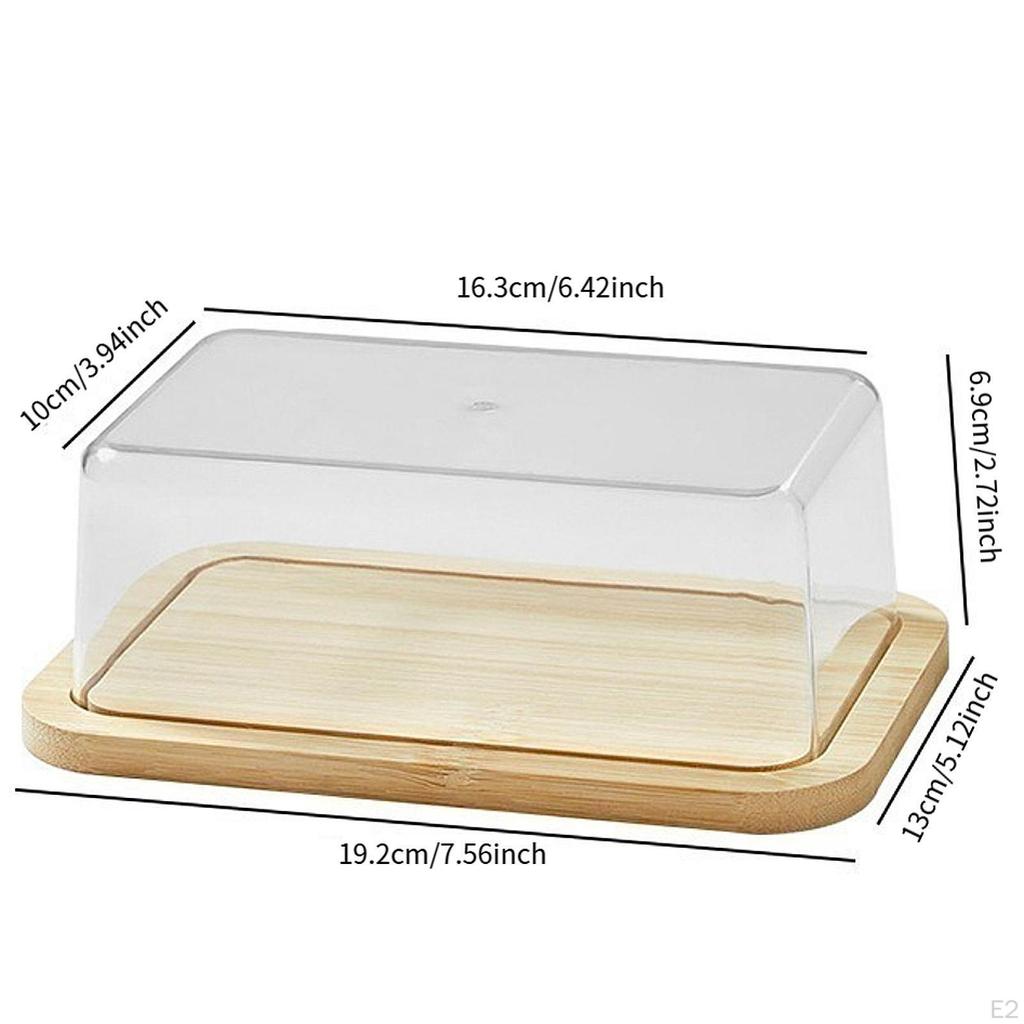 Butter Dish with Lid Holder Tray for Refrigerator Kitchen Counter M