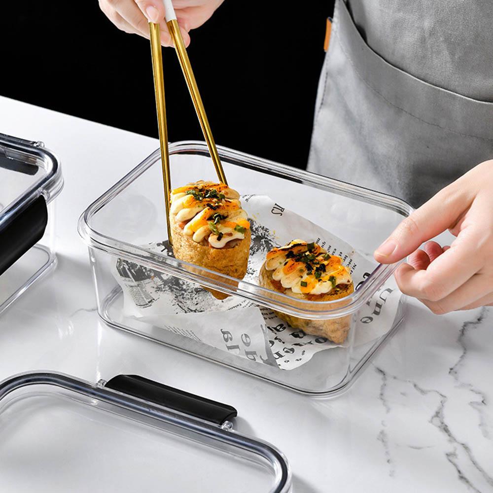 Pojemnik do przechowywania żywności Świeży, Pudełko do przechowywania w lodówce Przezroczyste Hermetyczne Prostokątne Pudełko do przechowywania świeżości Żywność Warzywa Owoce Lunchbox