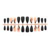24x Christmas Artificial Nail Snowflake False Nail Glittering Press On Nail Full Cover Stick On Nail for Women