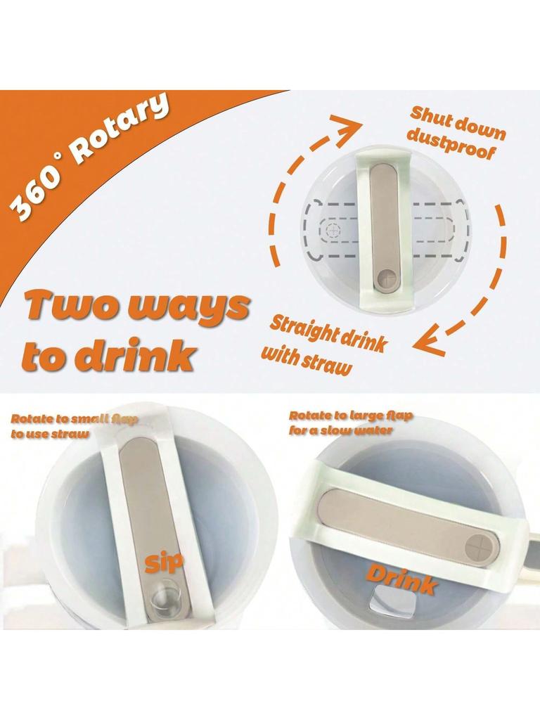 40 OZ Replacement Lid for Stanley Cup Accessory, Transparent Leak-Proof Tumbler Cover for Stanley Cup Accessories