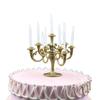 Candle Holder Baked European Romantic Retro Golden Plastic Creative Thread Candle Holder Cake Decoration Ornaments