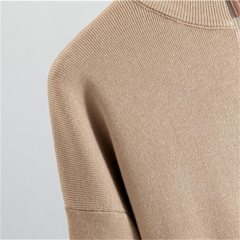 Women's Autumn Winter Fashion Casual Suit Mid Length Knitted Open Shirt Pants Two Piece Suit