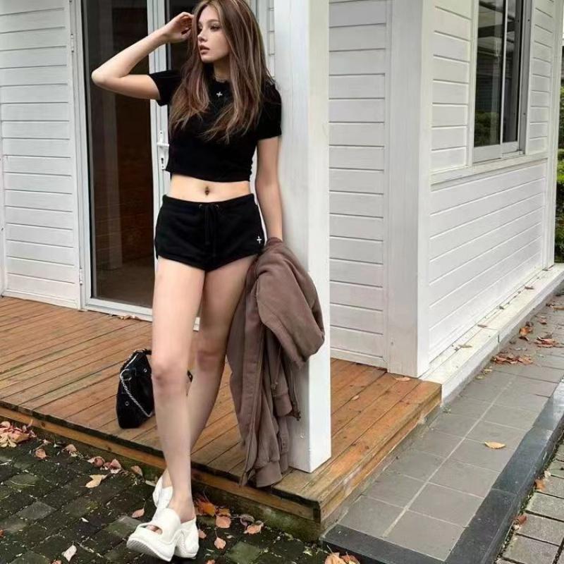 Cross Flower 9CM Thick Sole High Heel Sandals for Women Outdoor Fashion High Heel Summer Slide Sandals