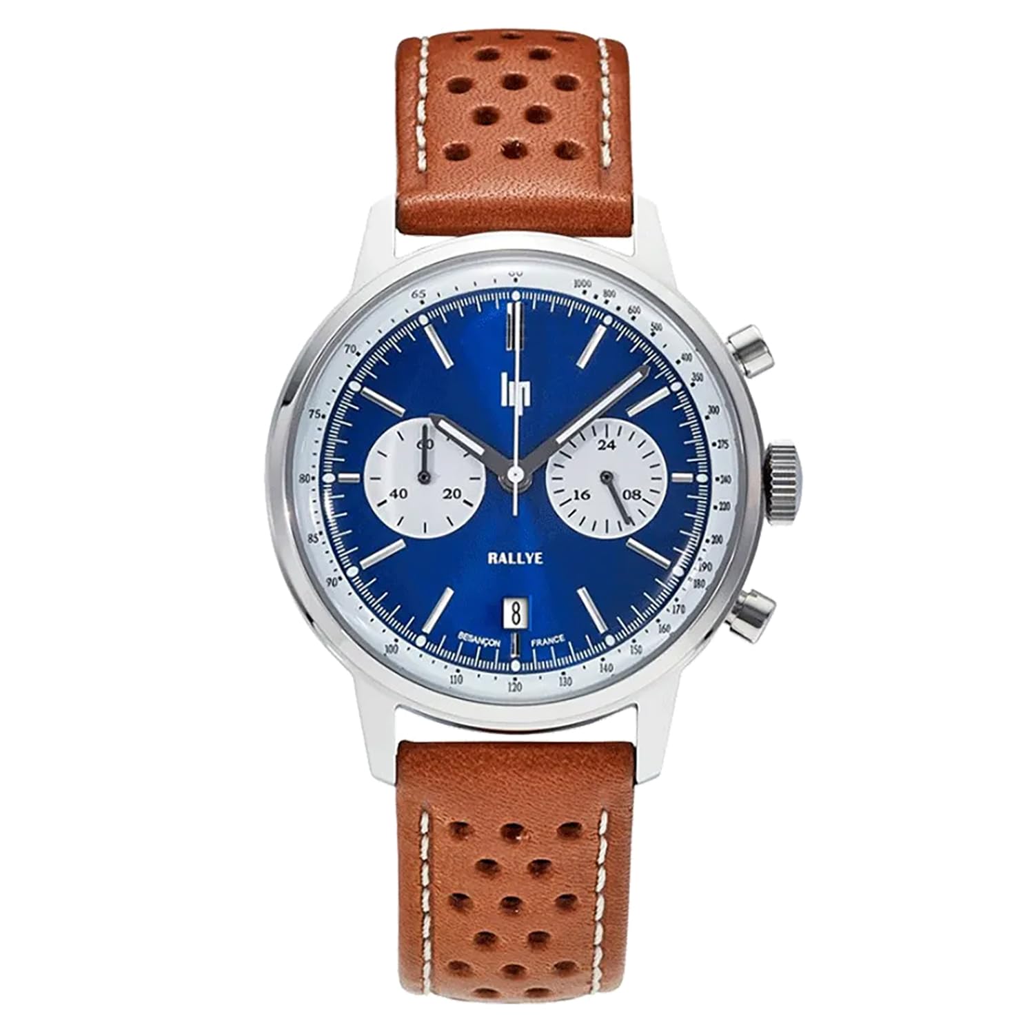 

Authorized Dealer Lip Watch 671807 Rally Chronograph 39mm Mechanical Quartz Movement Blue Dial Brown Leather [LIP] Men s [RALLYE] темно-синього кольору