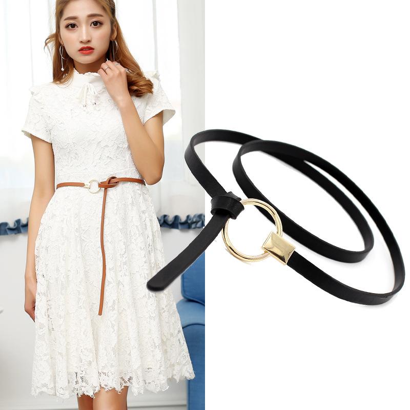 Spring And Summer Student Dress Casual Decoration Belt Multi-Colored Ring Knotted Women'S Belt Accessories