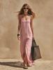 2026 Summer Casual Solid Color Slit Camisole Dress for Women - European and American Fashion