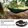 Polyester Straps Reinforced For Outdoor Camping Black Hammock Straps 5 Ring High Load-bearing Barb 2pcs