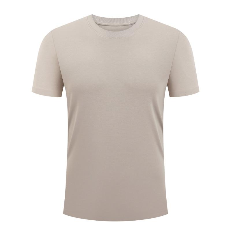 Camiseta Masculina de Seda Gelada com Gola Redonda e Manga Curta, Top Masculino para Esportes e Lazer Corrida, Roupas Masculinas de Secagem Rápida para Fitness Manga Curta