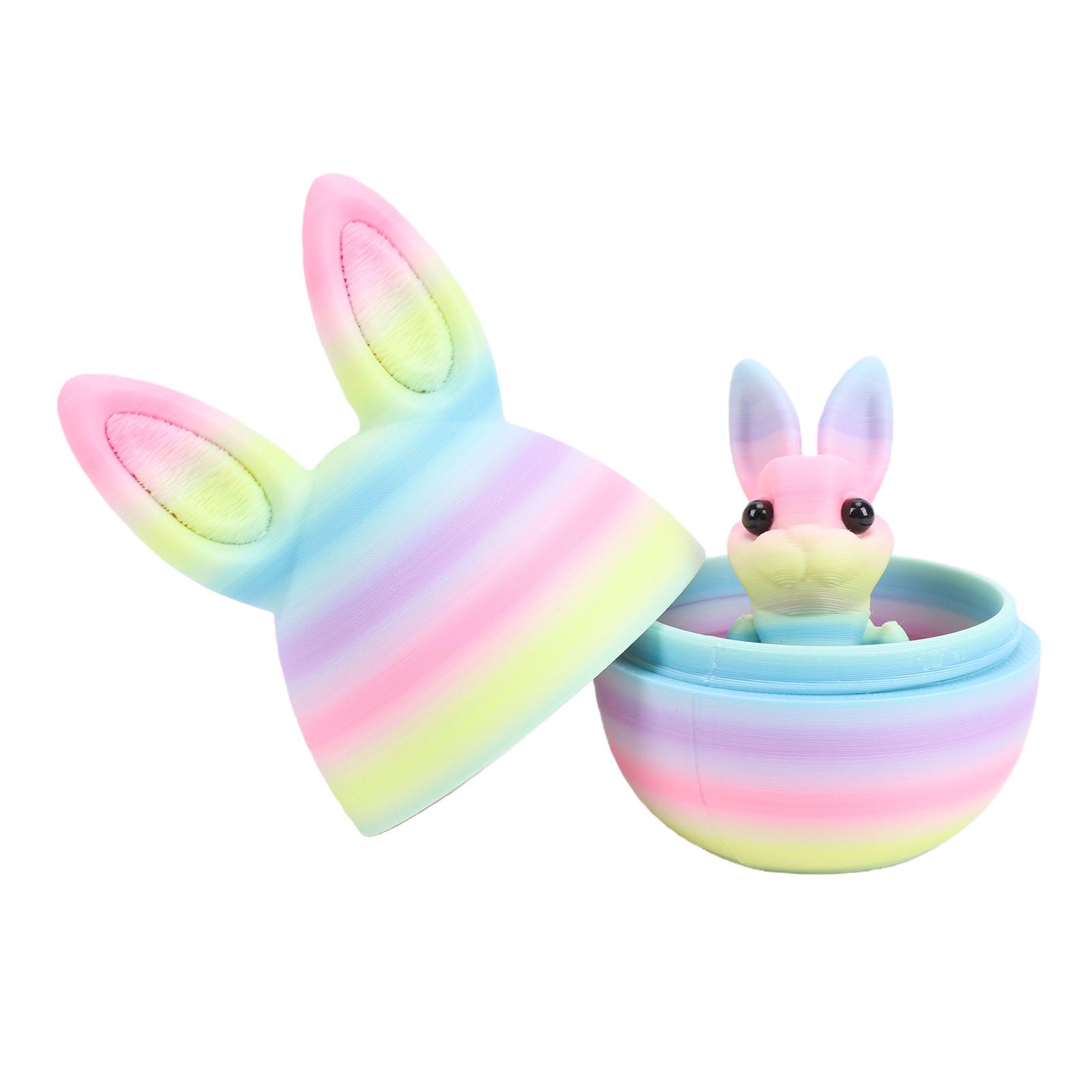 3D-печать Заячье Яйцо-Сюрприз Игрушка Яркий Цвет Многофункциональная Подвижная Пасхальная 3D-Печатная Игрушка