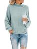 2025 Women's High Neck Loose Pullover Sweater - Autumn/Winter Plus Size European & American Style