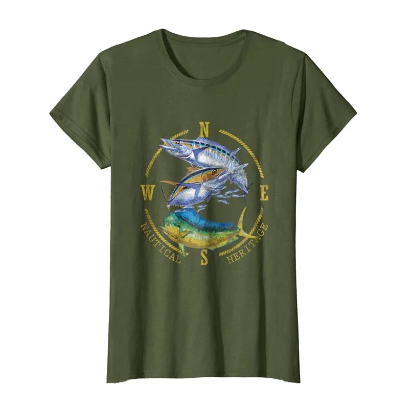 Mahi Mahi Tuna Kingfish Nautical Fishing Angler Gift T-Shirt Summer Cotton Short Sleeve O-Neck Men T Shirt Tees Streetwear