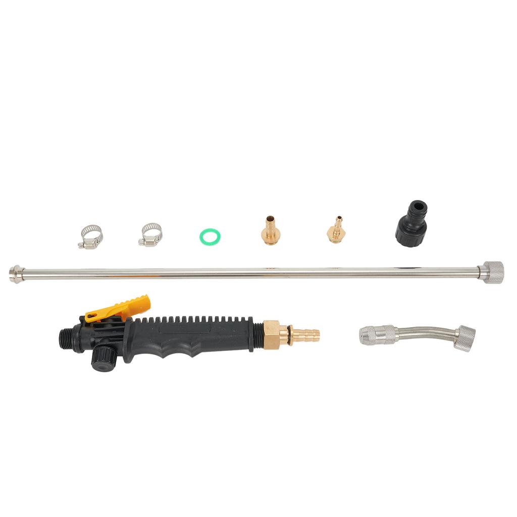 Sprayer Wand Replace 1/4" & 3/8" Brass Barb Universal Sprayer Wand 2 Hose Clamp Replacement Spray Bar with Shut-off Valve