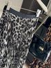 Elegant Leopard Print A-Line Pleated Long Skirt for Women - Spring/Summer Collection