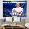 Zverev Print Tapestry, Backdrop, Easy Setup, Ideal for Bedroom, Office & Living Room, with Aesthetic Wall Hanging Decor.