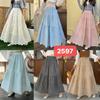 2026 Autumn Women's French Retro Elastic Waist Embroidered Hollow Out Long Skirt