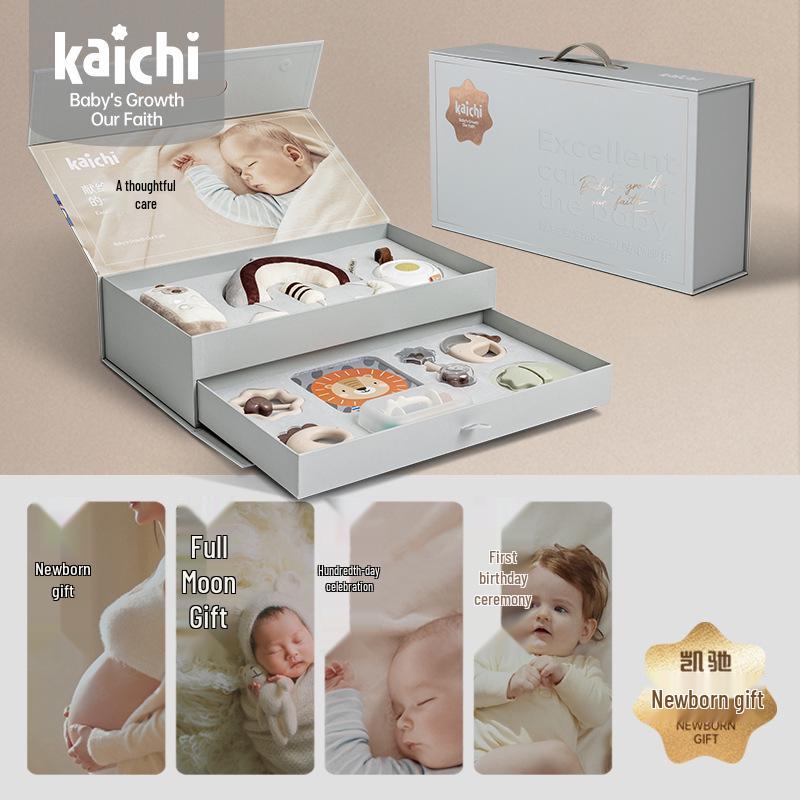 Newborn Gift: Baby Rattle & Soothing Music Set with Educational Cards and Cute Shapes