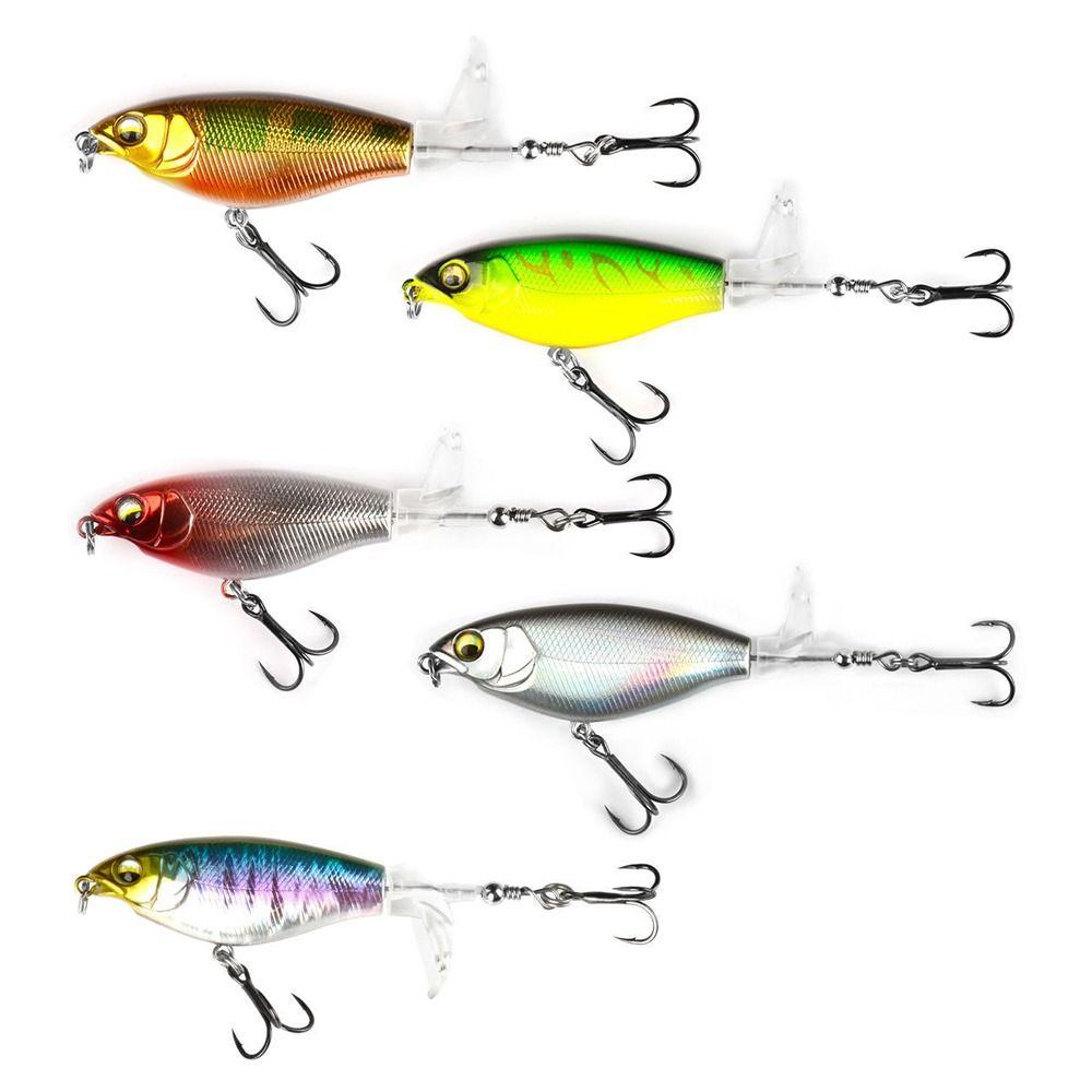 Treble Hook Floating Tractors Propellers 360° Rotate Fake Baits Professional Lure Bait  Blackfish