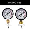 Professional Metal Pressure Meter Shockproof Radial Design with Clear Scale Display Radial Face  Gauges for Machinery