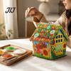 Artigianato da scrivania fatto a mano Kit Pittura con strass Casa di Natale 3D, Set Artigianale Fai da te Capanna Girasole in Legno, Ornamento Artistico Artigianale per Decorazione