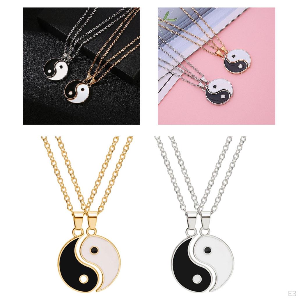 Couple Bracelet Friendship Bangle Necklace Chain Adjustable Relationship Yin Yang