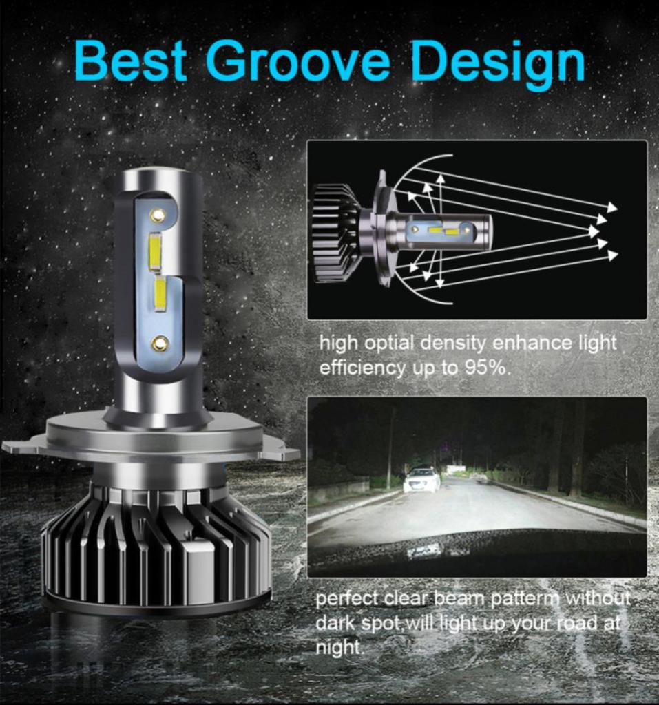 2pcs/set 12V LED Headlight H1H7H9H4 9012 9006 9005 H3 3000-8000K 20000LM High Brightness Headlamp Fog Lamp Bulb Car Accessories