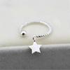 BF CLUB  Silver Color Rings For Women Star Pendant Opening Wedding Rings Anillos Mujer Anel S-R237