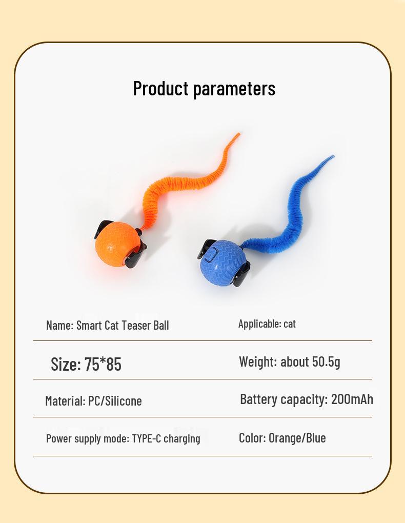 Smart Electric Cat Toy: Automatic Obstacle-Avoidance Rolling Ball for Self-Entertainment