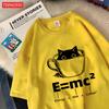A Cup Of Kitten Is Equivalent To A Lattecotton Women TShirts Cartoons Prints Tops Soft ONeck Oversize T Shirt Summer Clothes