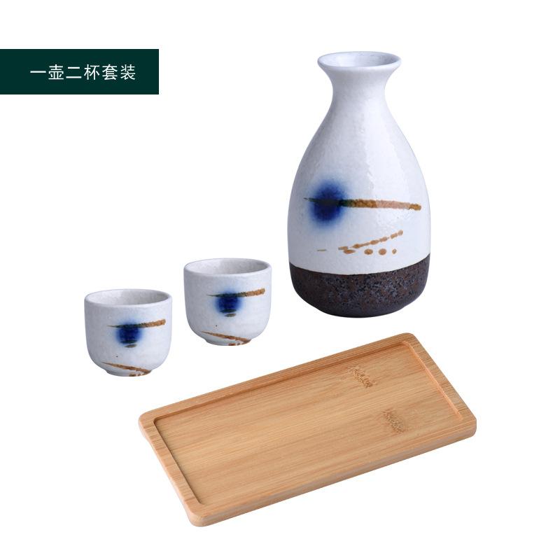 Japanese Sake Set Ceramic Retro Home Sake Bottle Warm Wine Cup Gift