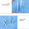 WALWAL Transparent Plastic Measuring Cups, 50 pieces, with stirring stick.