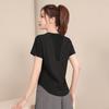 Conjunto Deportivo Transpirable de Secado Rápido para Mujer: Camiseta de Manga Corta y Pantalones Cortos para Correr para Pilates Yoga