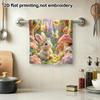 Felt Bunny And Bees Garden Soft Bath Towel, Floral Mushroom Rabbit Absorbent Quick Dry Kids Shower Towel