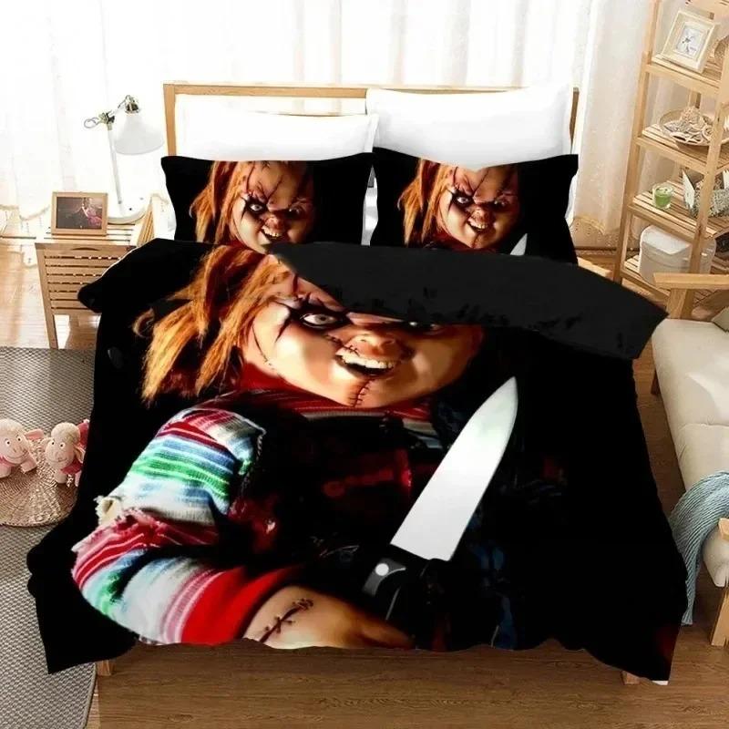 Comforter Horror Movie Child Of Play Chucky Bedding Set Bedroom Soft Modern S Comefortable And