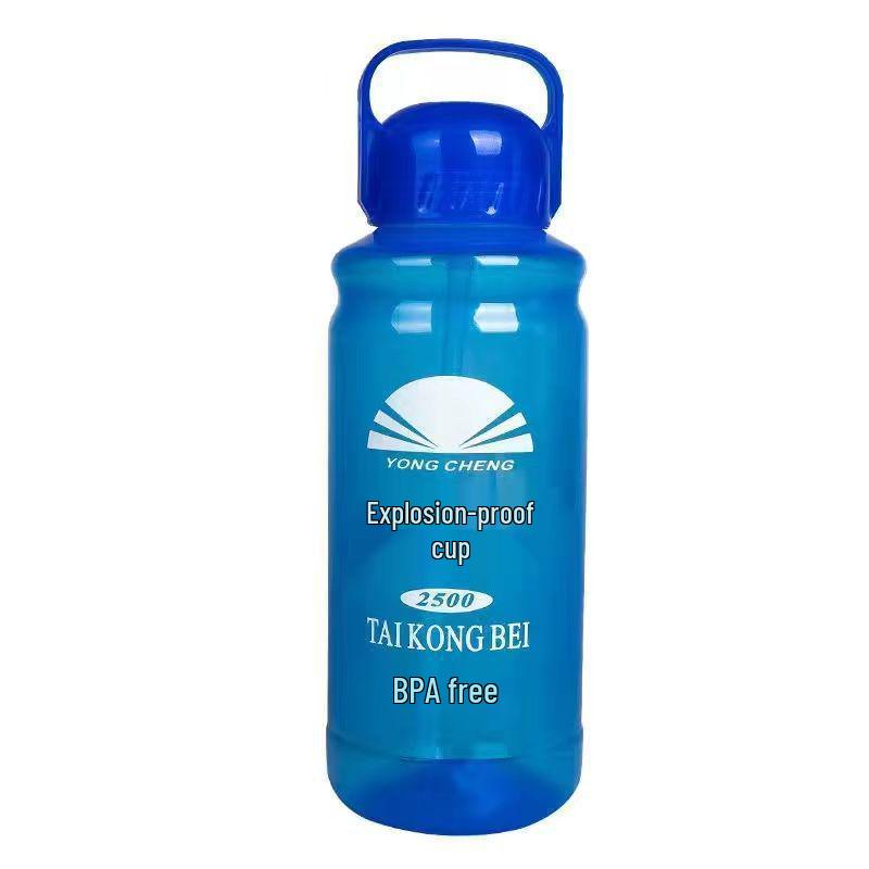 Kunststoff-Fitness-Wasserflasche mit hoher Kapazität und Griff - Hitzebeständig, für Männer und Frauen