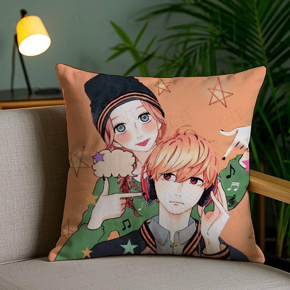 Movie Ao Haru Ride Pillow Case Safe Custom Photo Pillow, Anti-fade Brushed Fleece Cushion, Maternal & Infant Safe.