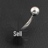 Hypoallergener Bauchnabelring aus Edelstahl, quadratischer Zirkon, nicht verblassender dicker Stab, Bauchnabelpiercing