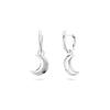 Swarovski Sublima Luna series drop-shaped moon rhodium-plated earrings women's silver 5666157